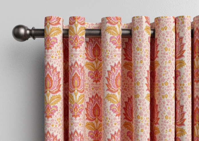 Petal & Block Lotus Blossom, Sunset - Made to Measure Curtains - Image 12
